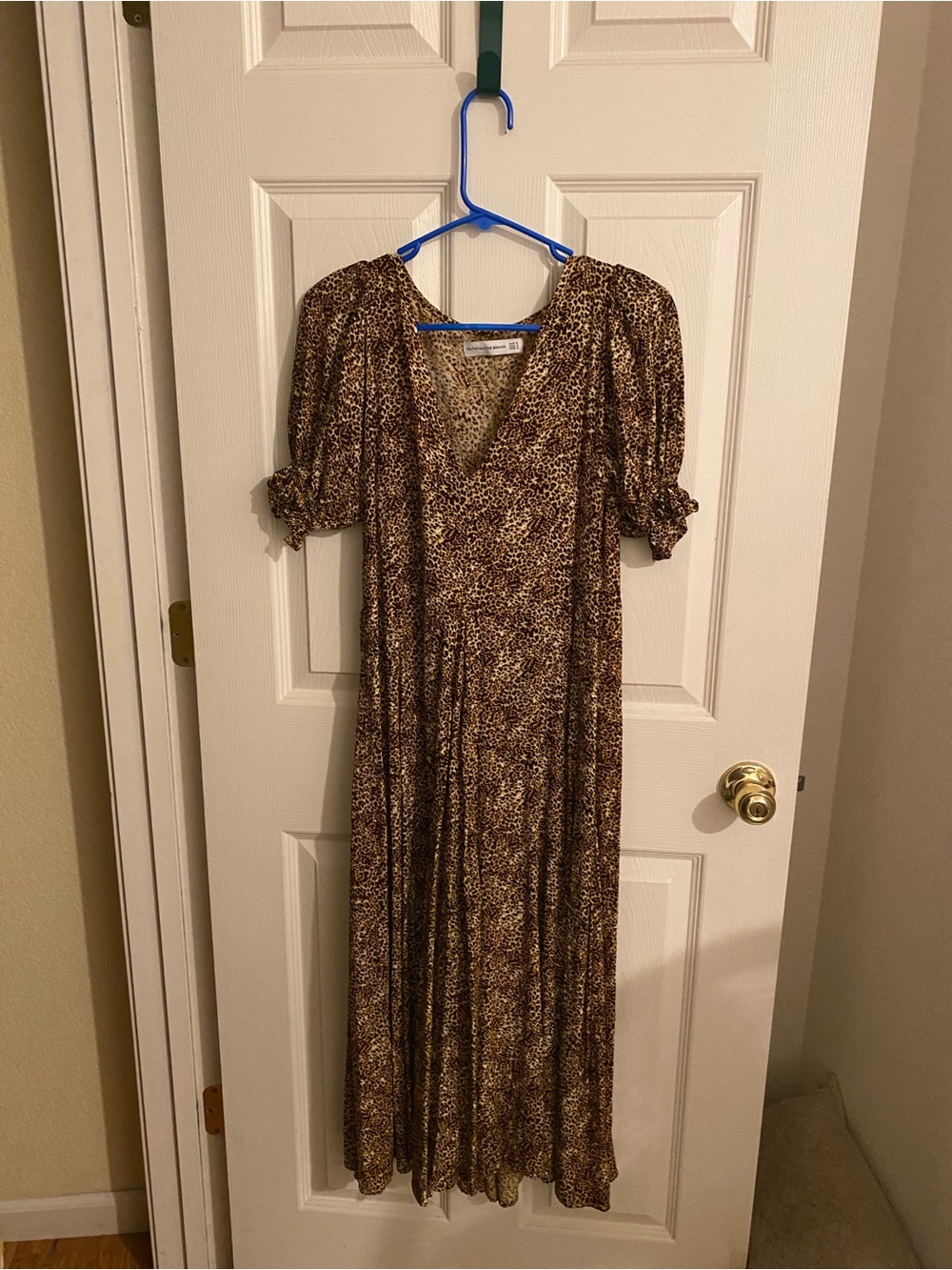 Faithfull the Brand Leopard-Print Maxi Dress in Brown and Tan